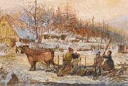 A Winter Scene Cornelius Krieghoff